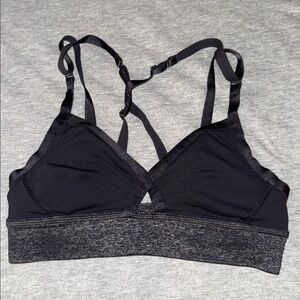 Black and Gray Strappy LULULEMON sports bra